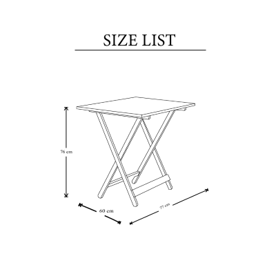 Klappbare Tischplatte aus Holz in Resopal Lärche grau 60x77 CM
