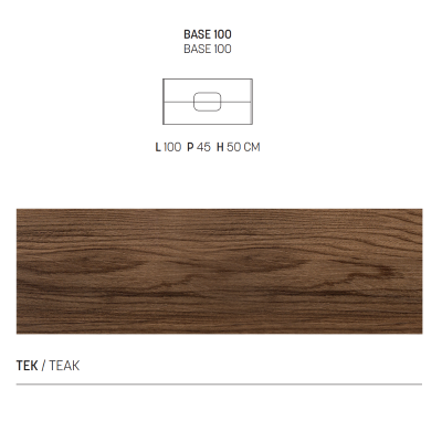 ARCO wall-hung bathroom cabinet 100 cm with two Tek drawers