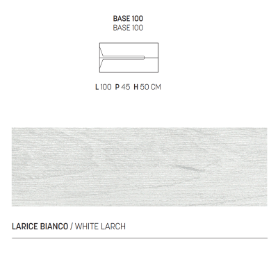 HAITI mueble de baño suspendido 100 cm 2 cajones Alerce Blanco