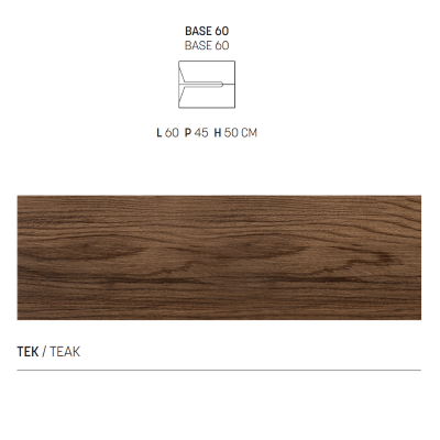 60 cm bathroom cabinet with mirror and HAITI Tek base