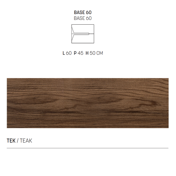 60 cm bathroom cabinet with mirror and HAITI Tek base