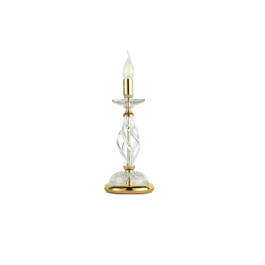 Lampada da tavolo a candela 1306 in vetro soffiato lavorato a mano Oro