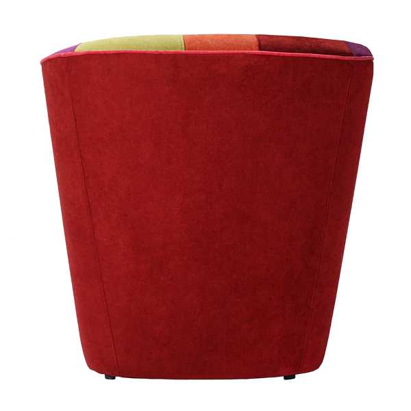 Fauteuil de bureau chambre à coucher en tissu patchwork BORDEAUX cousu main