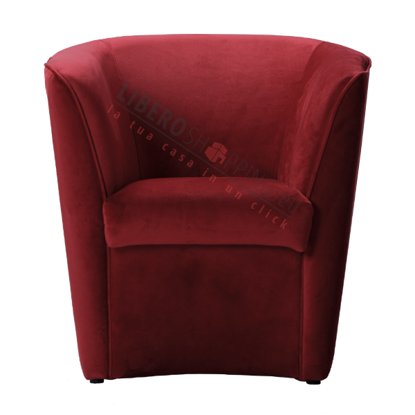 Poltrona in velluto Bordeaux per camera da letto ufficio 