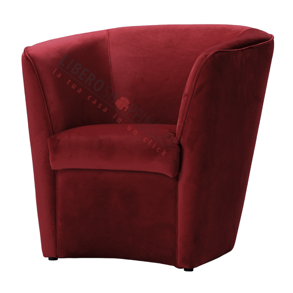 Poltrona in velluto Bordeaux per camera da letto ufficio 