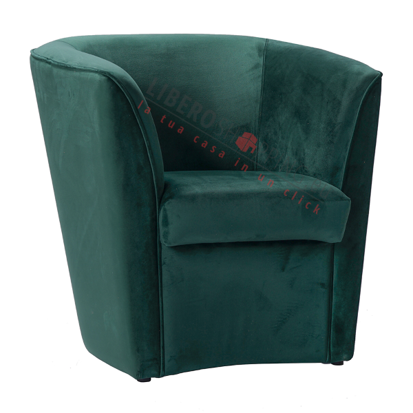 Poltrona in velluto Verde per camera da letto ufficio