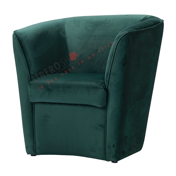 Poltrona in velluto Verde per camera da letto ufficio