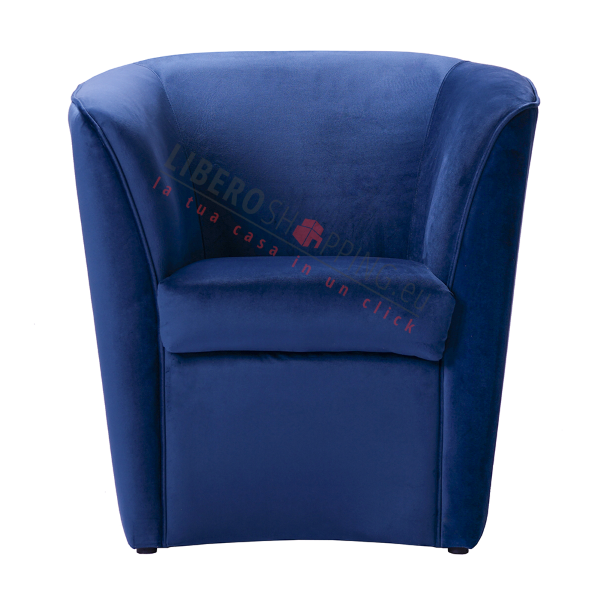Poltrona in velluto Blu per camera da letto ufficio