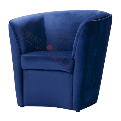 Poltrona in velluto Blu per camera da letto ufficio