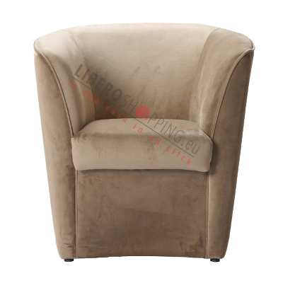 Poltrona in velluto Beige per camera da letto ufficio 