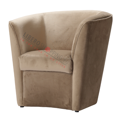 Poltrona in velluto Beige per camera da letto ufficio 