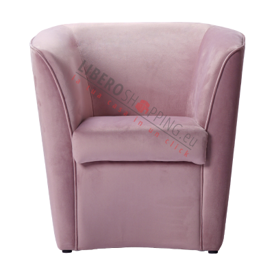Fauteuil en velours Cipria pour chambre, bureau