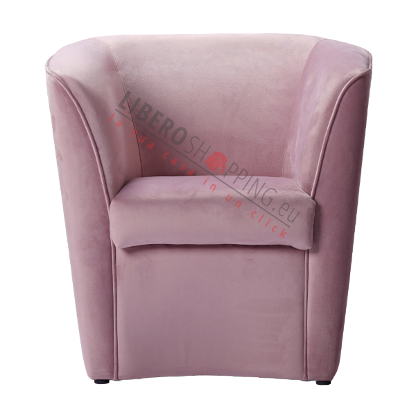 Fauteuil en velours Cipria pour chambre, bureau