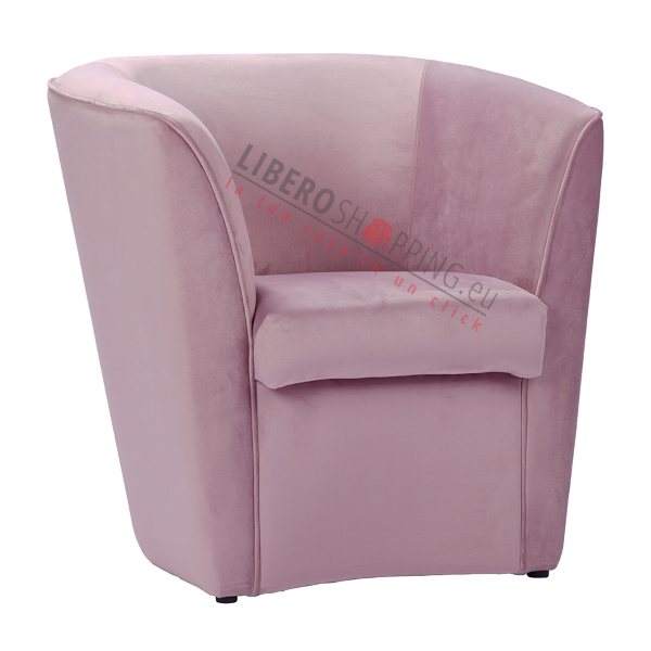 Fauteuil en velours Cipria pour chambre, bureau