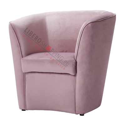 Fauteuil en velours Cipria pour chambre, bureau