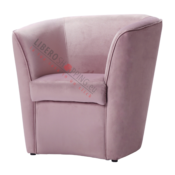 Fauteuil en velours Cipria pour chambre, bureau