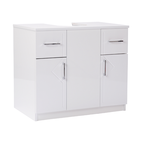 Column cabinet 2 doors 2 drawers SHINY WHITE