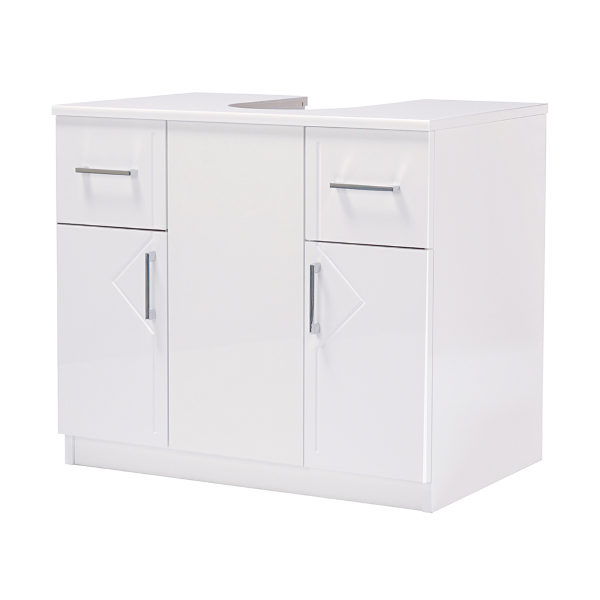 Column cabinet 2 doors 2 drawers SHINY WHITE