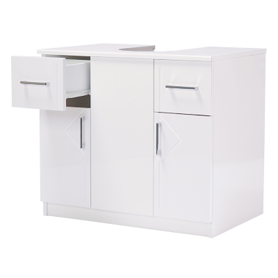 Column cabinet 2 doors 2 drawers SHINY WHITE