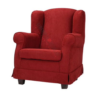 Fauteuil rembourré BERGERE en tissu déhoussable Bordeaux