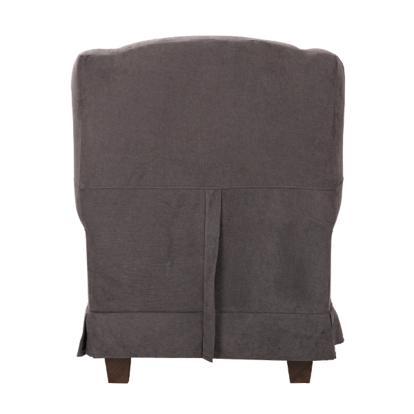 Fauteuil rembourré BERGERE en tissu gris déhoussable