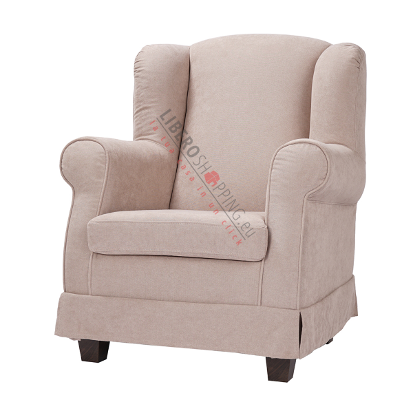 Fauteuil rembourré BERGERE en tissu déhoussable Beige