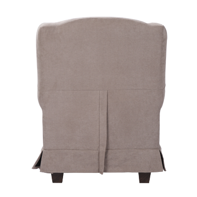 Fauteuil rembourré BERGERE en tissu gris tourterelle déhoussable