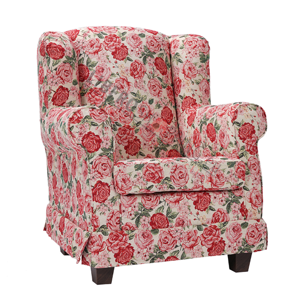 Fauteuil rembourré BERGERE en tissu Fiorata déhoussable