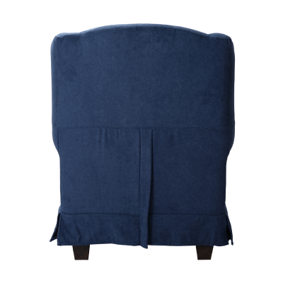 Fauteuil rembourré BERGERE en tissu déhoussable bleu