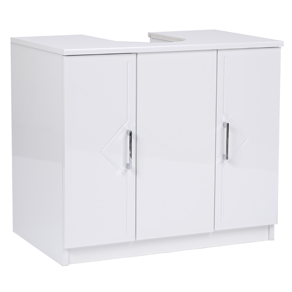 2-door universal column cabinet BIANCO LUCIDO
