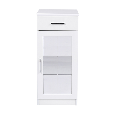 Multipurpose cabinet CRYSTAL 1 door with white mirror
