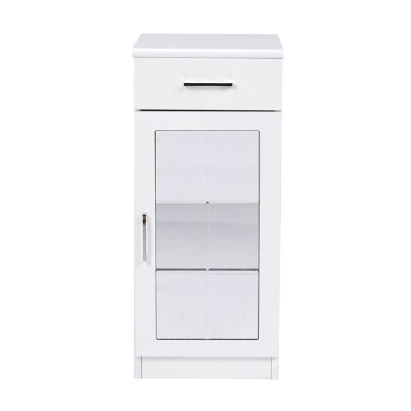 Multipurpose cabinet CRYSTAL 1 door with white mirror