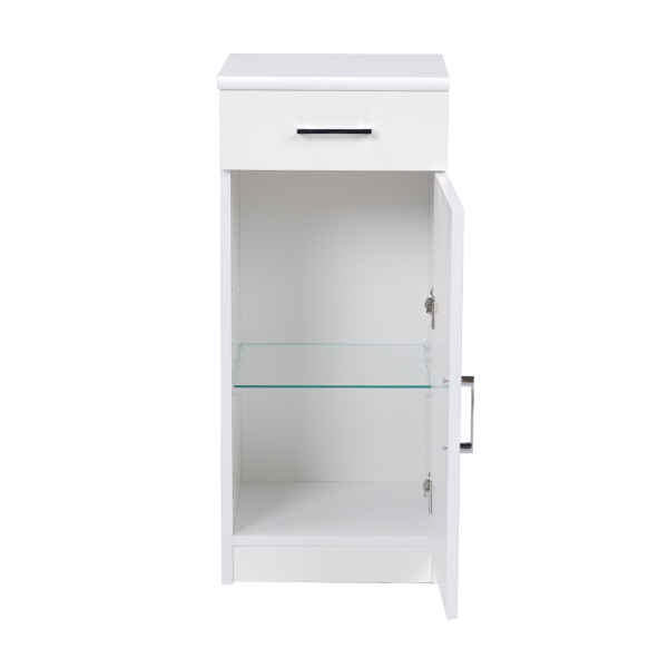 Multipurpose cabinet CRYSTAL 1 door with white mirror