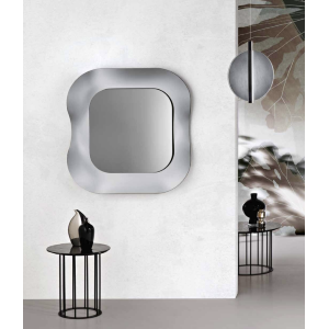Brightify Gewölbter Spiegel, gewölbter Wandspiegel, 55.9x76.2 cm, schwarzer  Bogenspiegel, Metallrahmen, schwarzer Badezimmerspiegel, Eingangsbereich