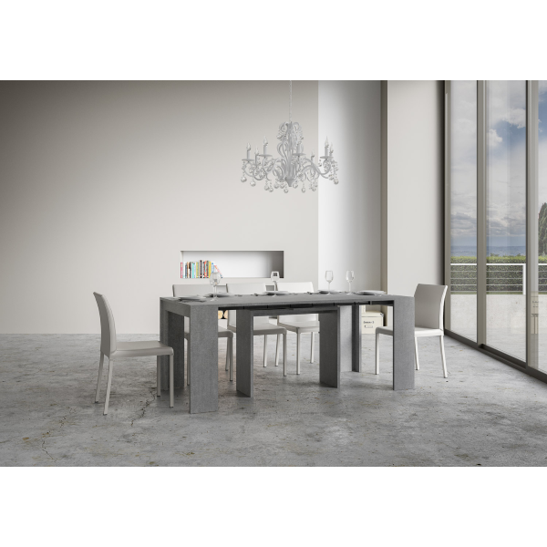 Extending console table 90x42/302 cm Mia Concrete Gray