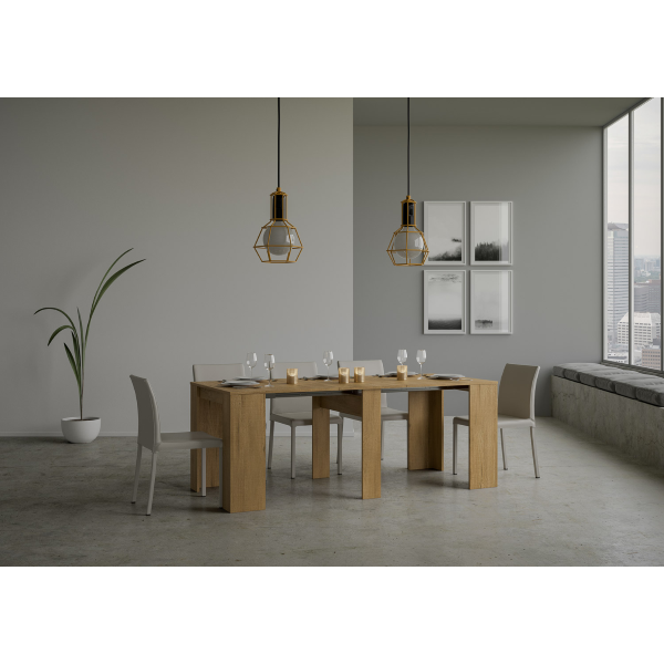 Console extensible 90x48/204 cm Basic Small Chêne Nature