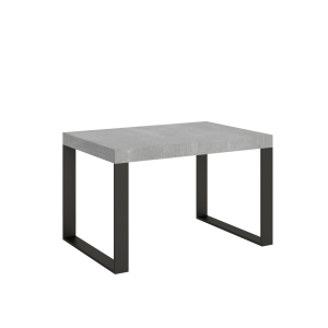 Table extensible 90x120/224 cm Tecno Ciment cadre Anthracite