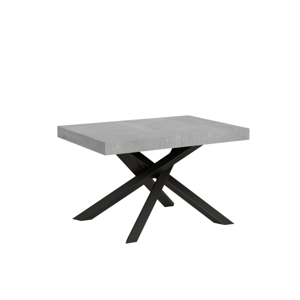 Tavolo allungabile 90x120/224 cm Volantis Cemento telaio Antracite