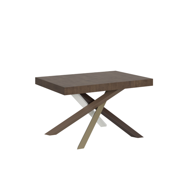 Extendable table 90x120/224 cm Volantis Walnut with 4/C Multicolor structure