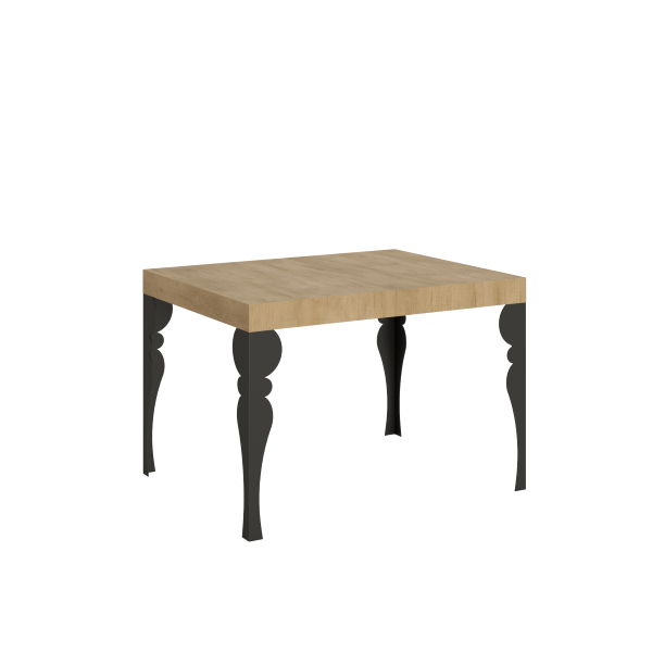 Extendable table 80x120/204 cm Paxon Natural Oak with Anthracite structure