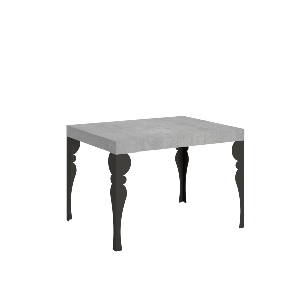 Extendable table 80x120/204 cm Paxon Concrete Gray with Anthracite structure