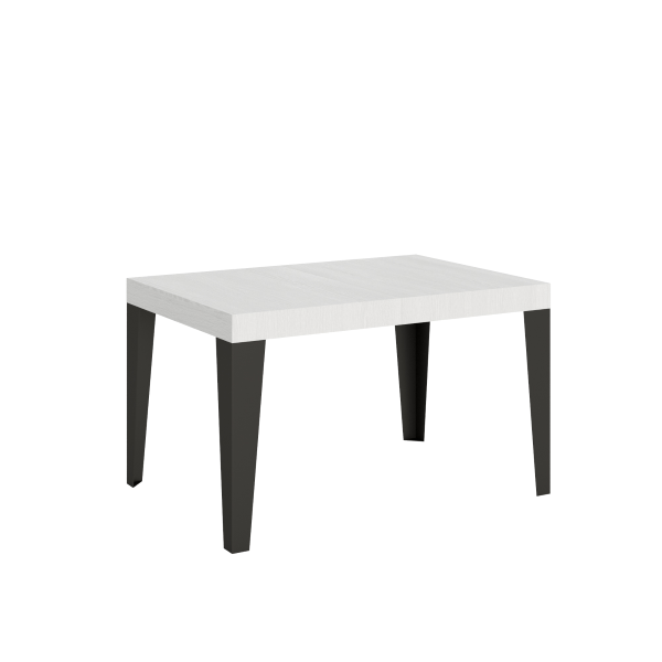 Extendable table 90x120/224 cm Flame Ash White with Anthracite structure