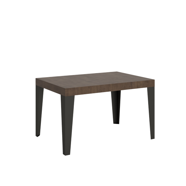 Extendable table 90x140/244 cm Flame Walnut with Anthracite structure