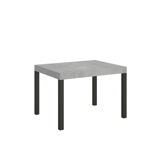 Table extensible 80x120/204 cm Everyday Ciment cadre Anthracite