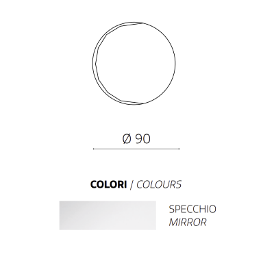 Round mirror with side grinding D90 cm HARA