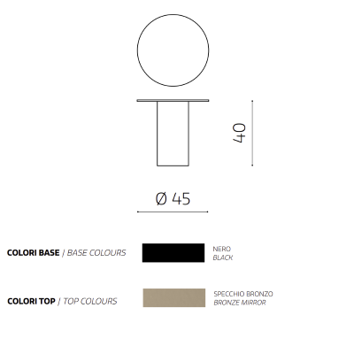 Runder Couchtisch WAYLON 45 mit schwarzem Metallgestell und bronzefarbener Glasplatte