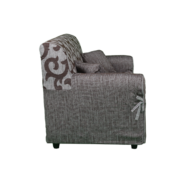 Sofá 2 plazas en tejido desenfundable DAMASCO 150 cm Marrón