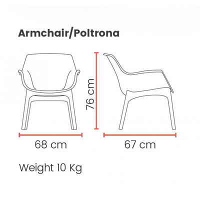 Set da giardino LUXOR in polipropilene bicolore Grigio e Antracite