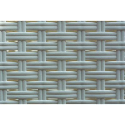 Stackable chair in polypropylene with rattan effect VIRGINIA BIANCO set 2 pieces