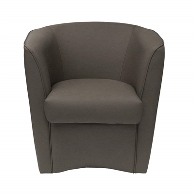Fauteuil gris en éco-cuir pour bureau à domicile Valentina